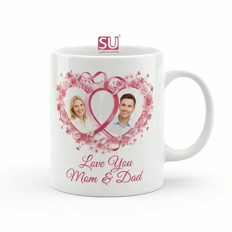 Personalized White Ceramic Mug – Custom Photo, Text, or Message | 325 ml Coffee & Tea Mug | for Birthday, Anniversary